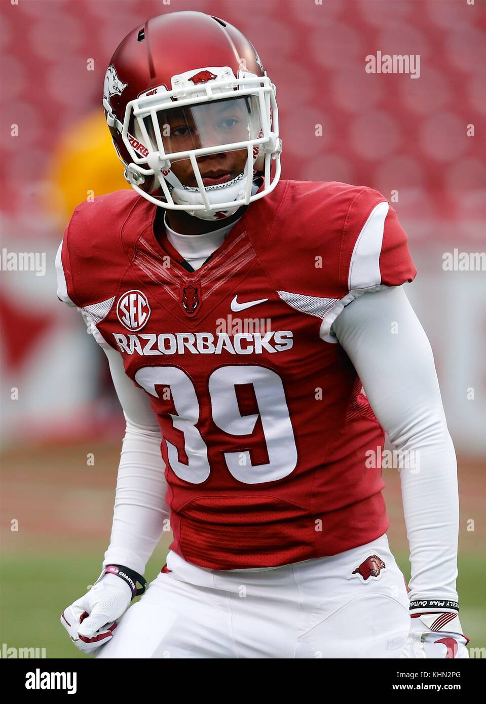 Oct 6, 2018: Phidarian Mathis #48 works his way up the field. Alabama  defeated Arkansas 65-31 at Donald W. Reynolds Stadium in Fayetteville, AR,  Richey Miller/CSM Stock Photo - Alamy