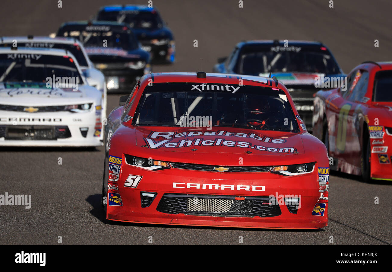 Homestead, Fla, USA. 18th Nov, 2017. Jeremy Clements, driver of the (51 ...