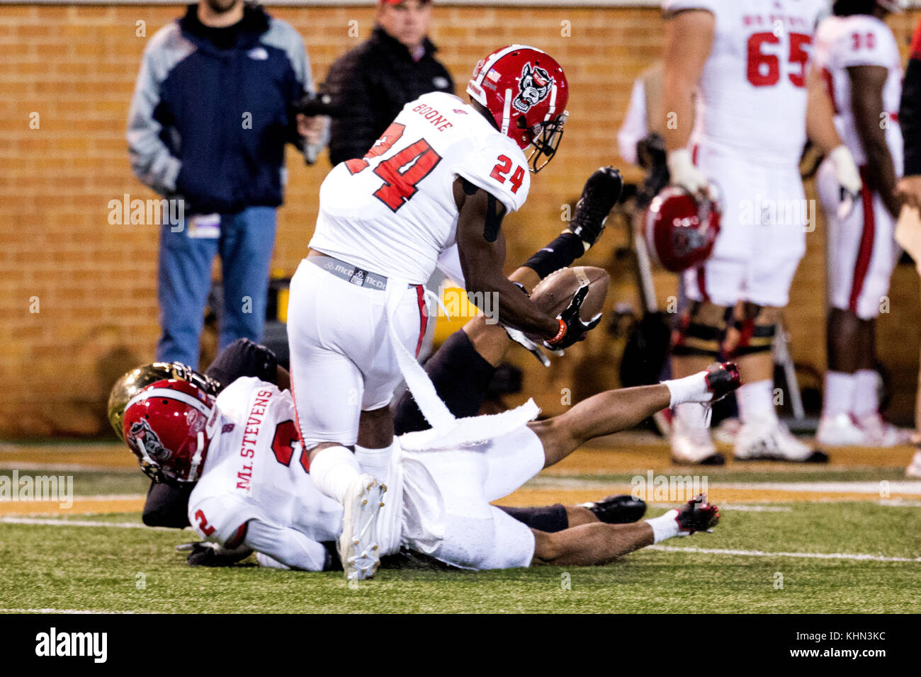 WinstonSalem, NC, USA. 18th Nov, 2017. Shawn Boone (24) of the North