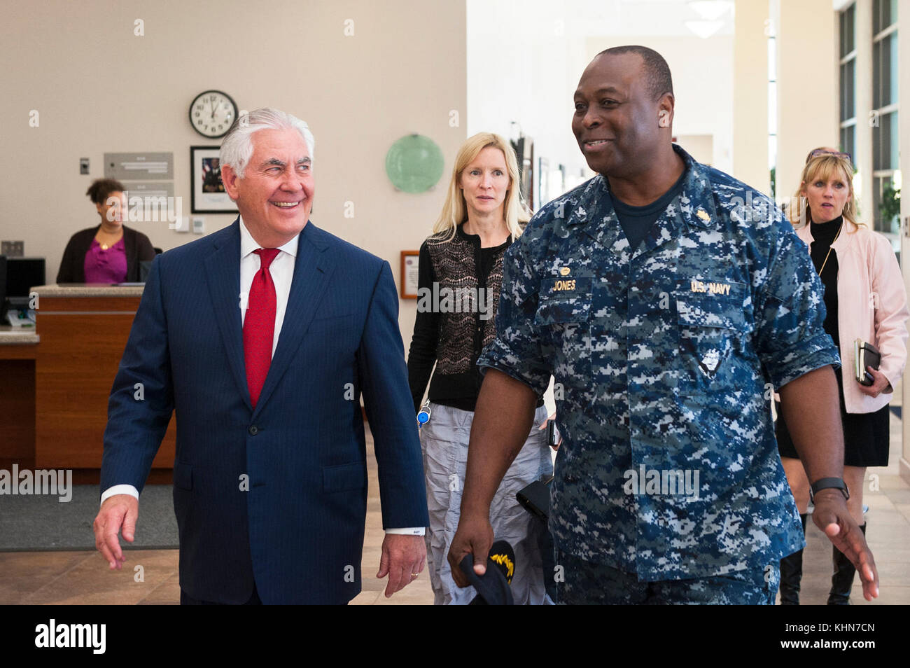 U.S. Secretary of State Rex Tillerson visits Walter Reed National