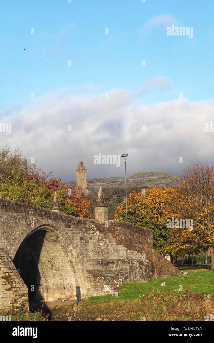 The Wallace Monument, Stirling, Scotland, Historic Stock Photo