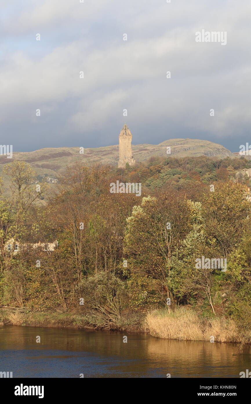 The Wallace Monument, Stirling, Scotland, Historic Stock Photo