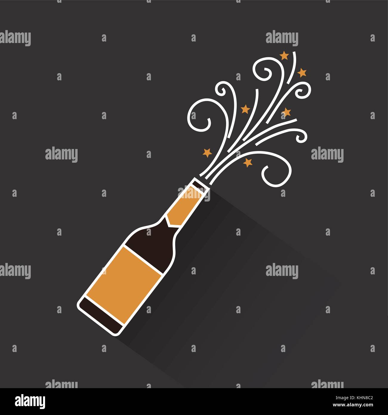 champagne bottle explosion drink celebration Stock Vector Image &amp; Art ...