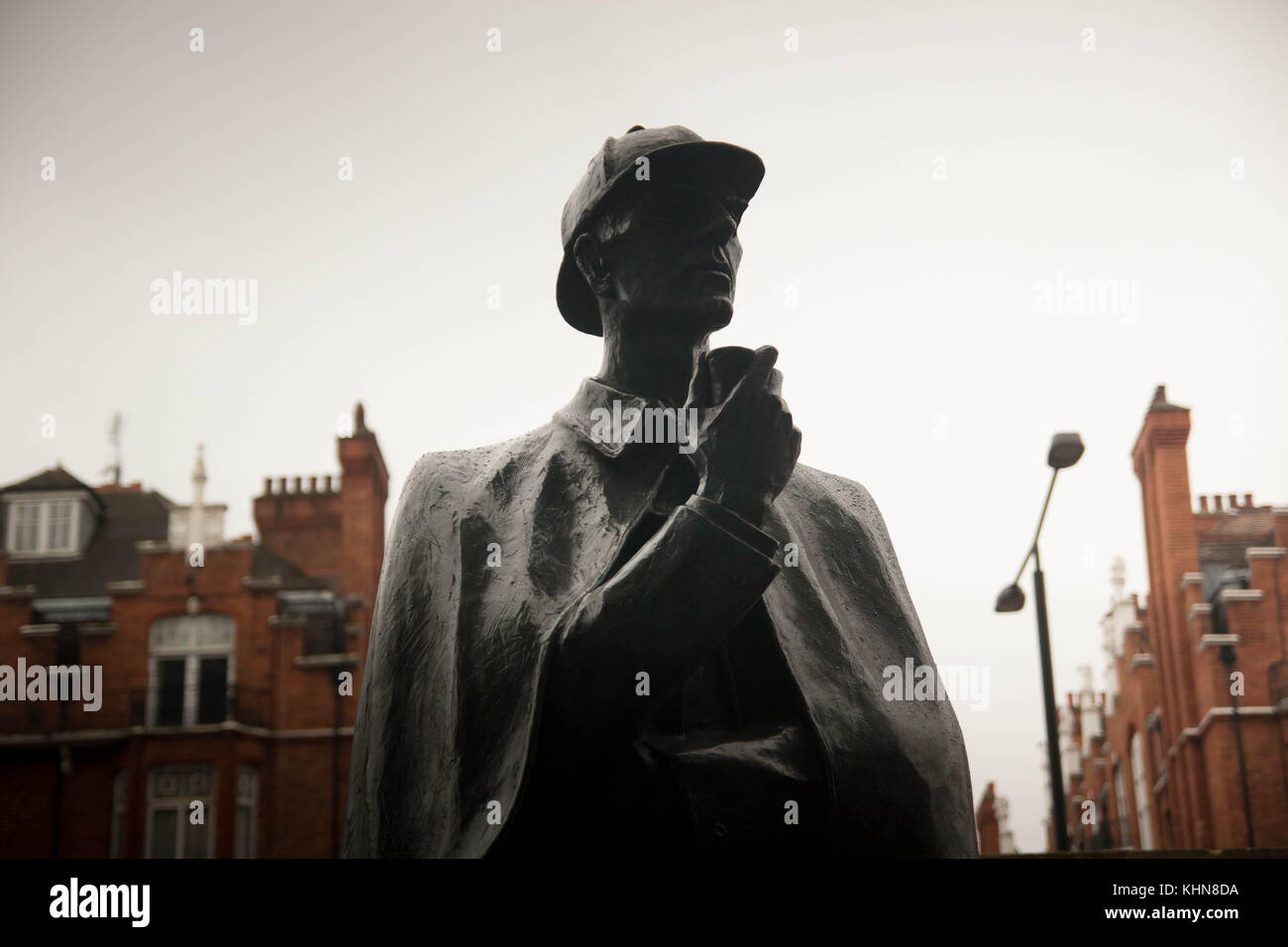 The Sherlock Holmes statue in Baker Street, London, UK. Stock Photo