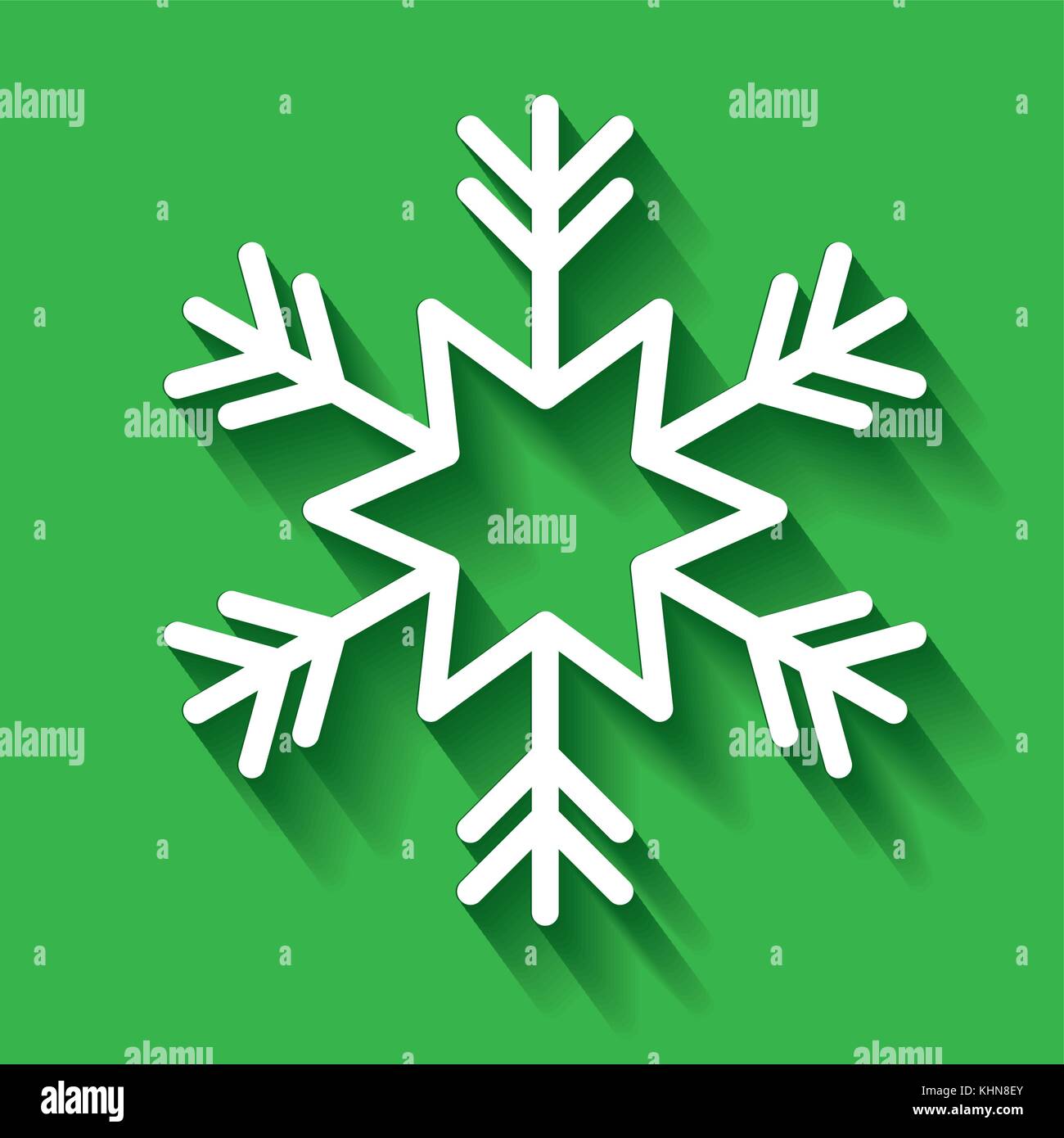 white snowflake decoration green background Stock Vector Image & Art ...