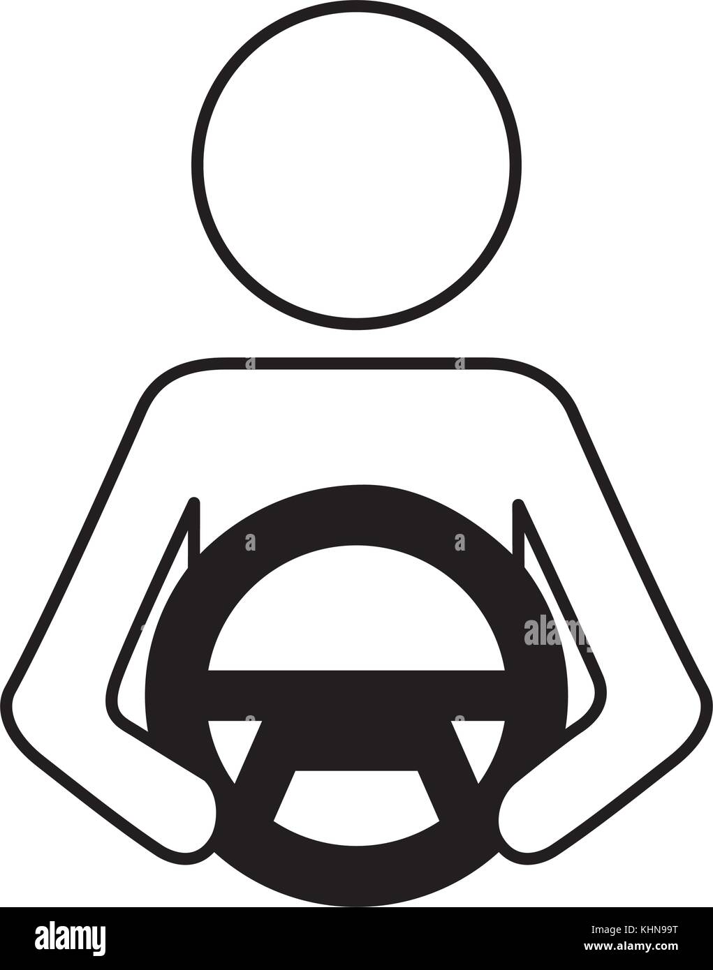 driver at steering wheel autonomous design Stock Vector Image & Art - Alamy