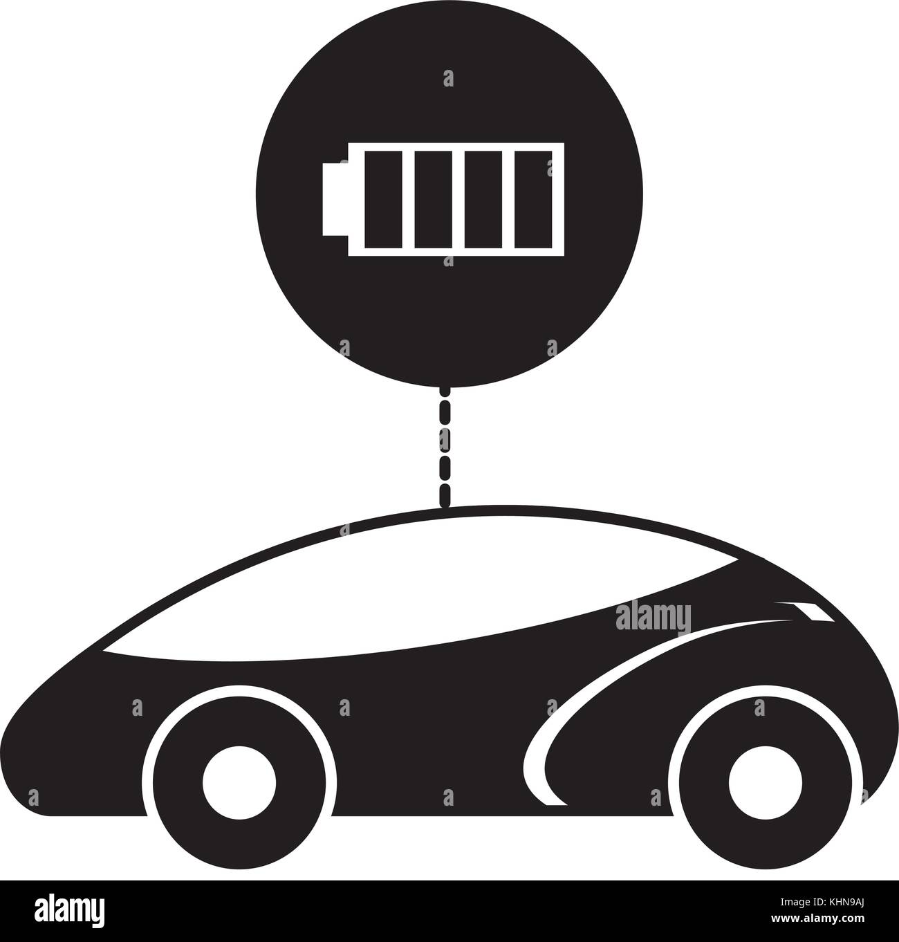 smart or intelligent car battery charger technology Stock Vector