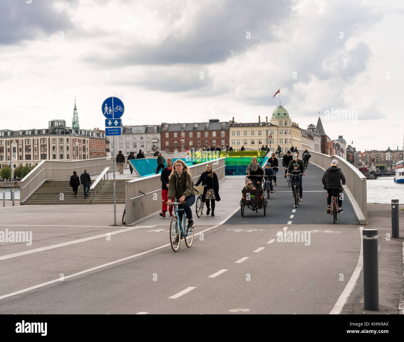 Inner Harbour Bridge in Copenhagen for cyclists and pedestrians Stock Photo