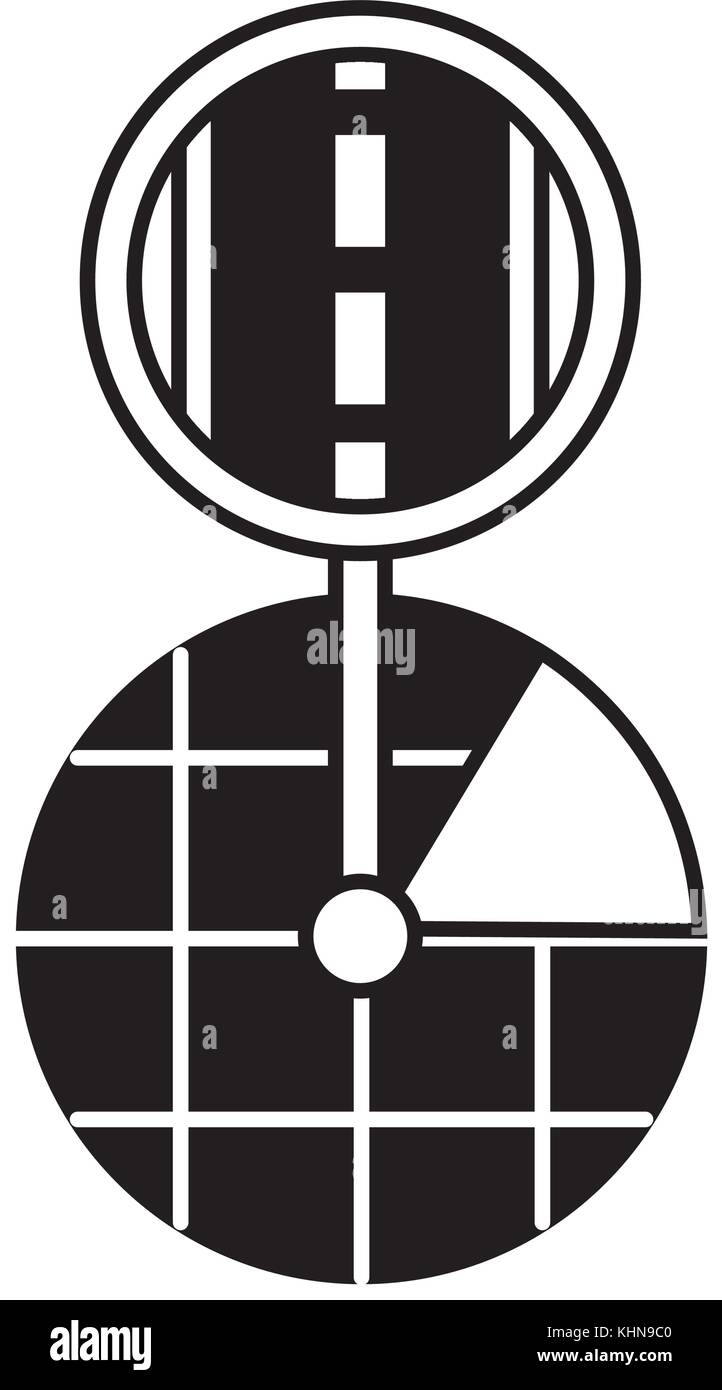 gps navigation screen pointer map road Stock Vector Image & Art - Alamy
