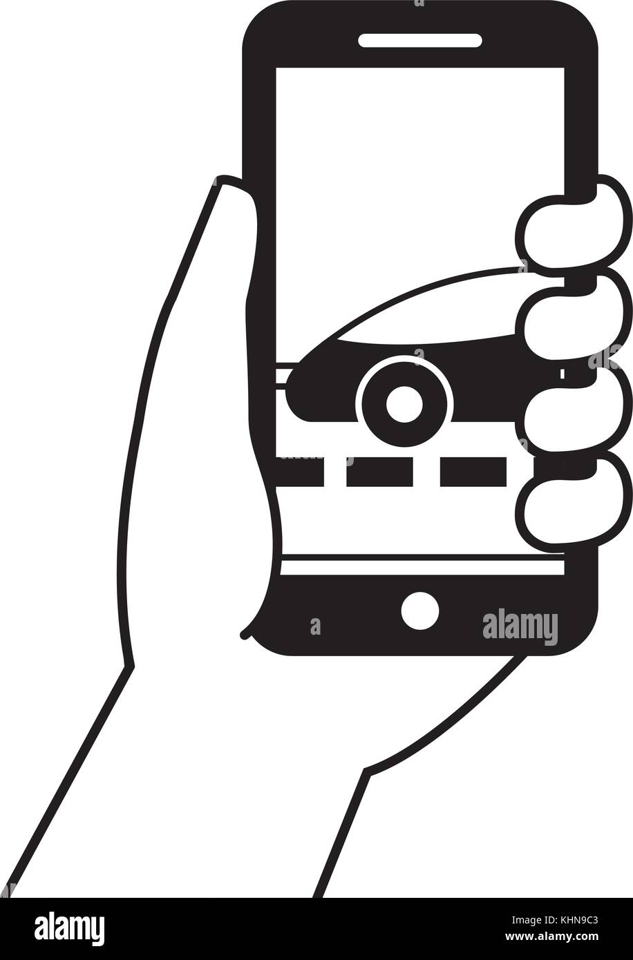 hand holding smartphone car gps navigation Stock Vector Image & Art - Alamy