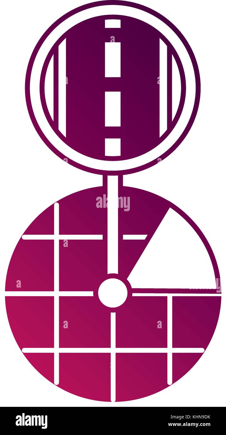 gps navigation screen pointer map road Stock Vector Image & Art - Alamy