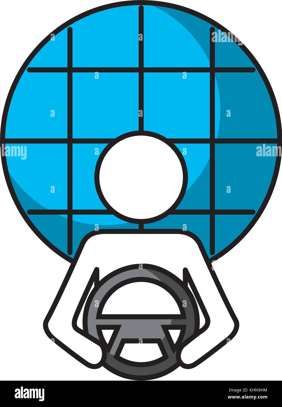 driver at steering wheel autonomous design Stock Vector Image & Art - Alamy