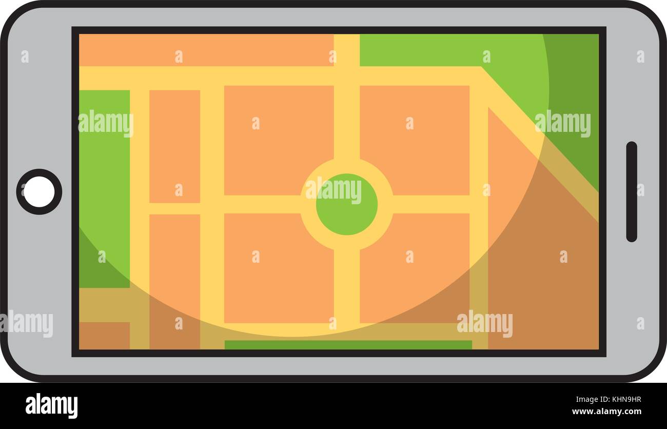 smartphone with navigator map location Stock Vector Image & Art - Alamy