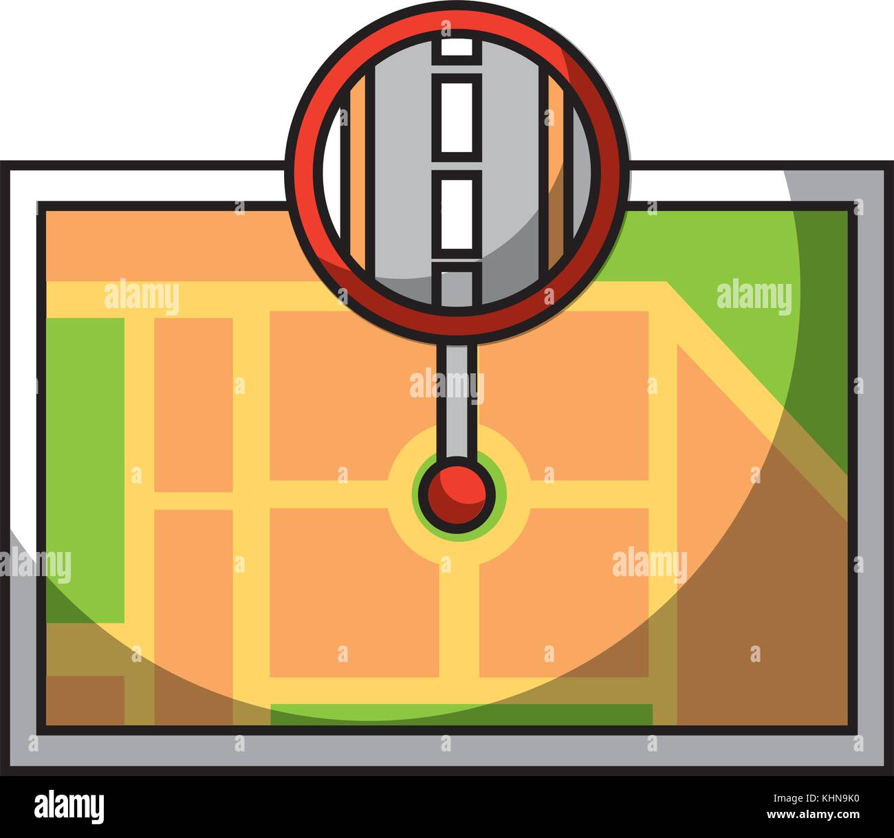 gps navigation map destination pointer road street Stock Vector Image ...