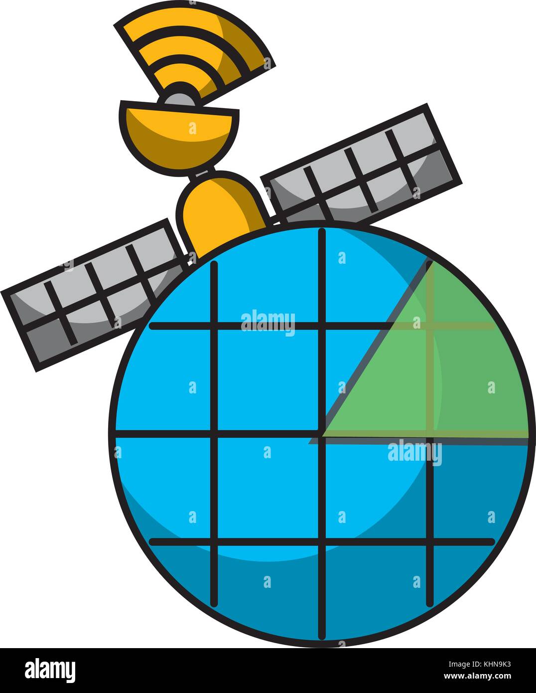 gps navigation screen pointer map satellite connection Stock Vector ...