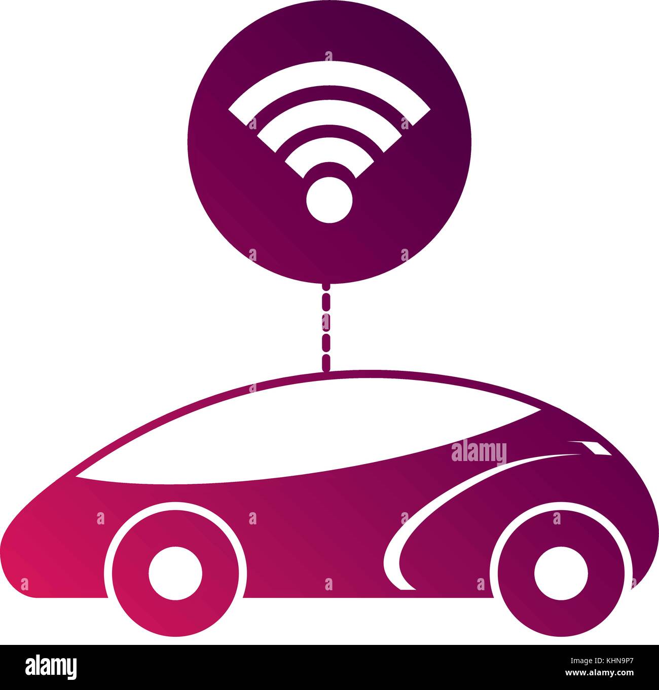 smart or intelligent car connection wifi technology Stock Vector Image