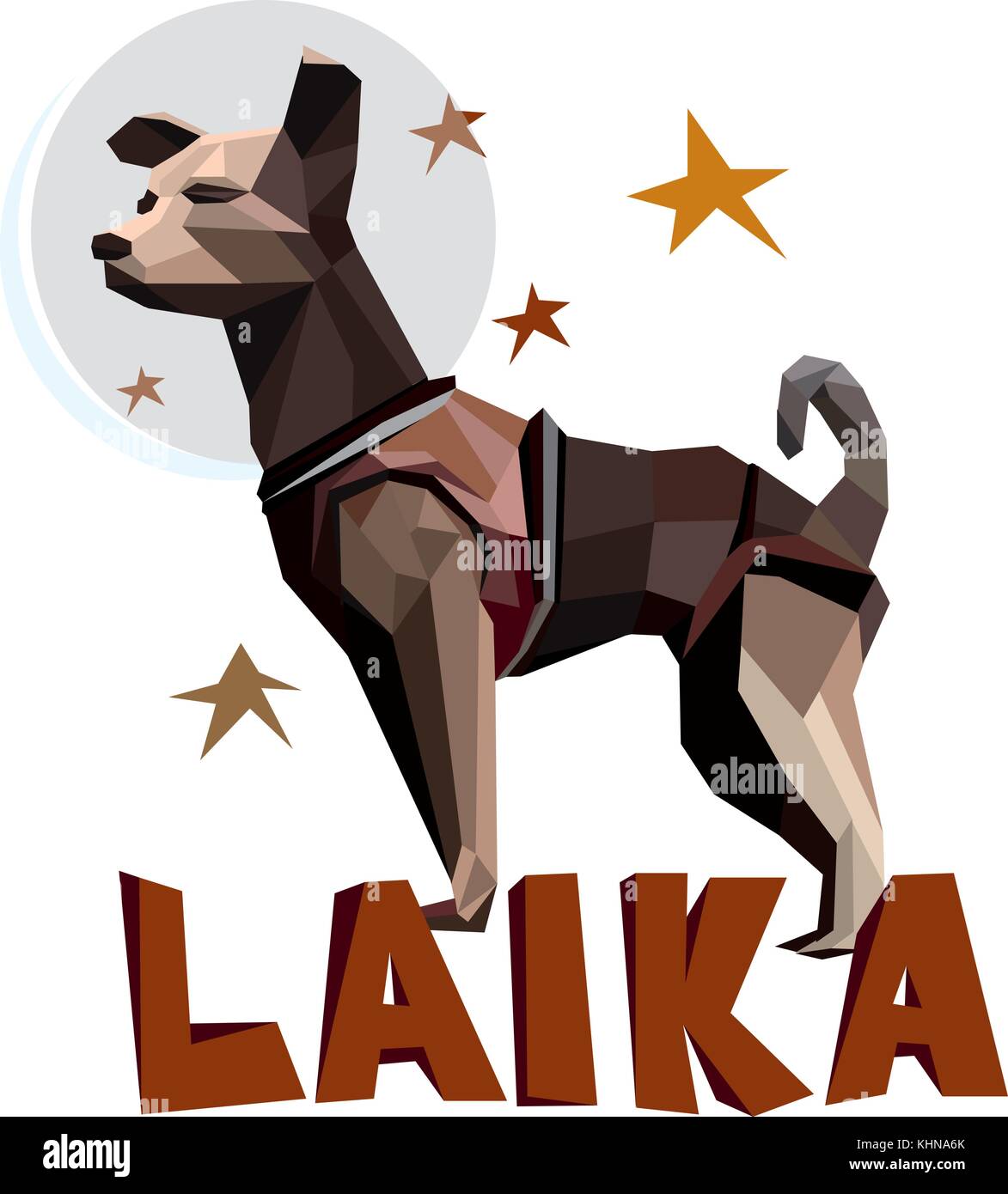 Dog in polygonal style, Illustration vector Stock Vector Image & Art ...