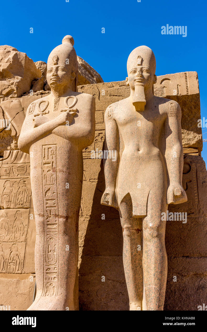 Egypt Temple in Luxor, Karnak, Edfu and Komombo Stock Photo