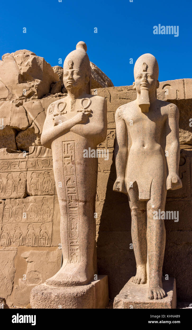 Egypt Temple in Luxor, Karnak, Edfu and Komombo Stock Photo
