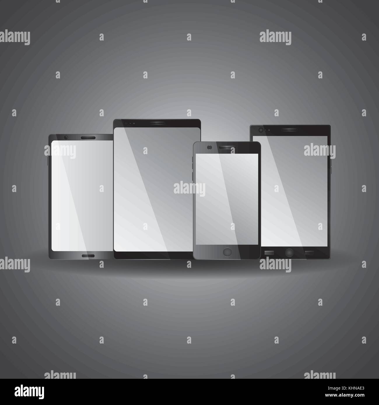 various mobile phones equipment technology Stock Vector Image & Art Alamy