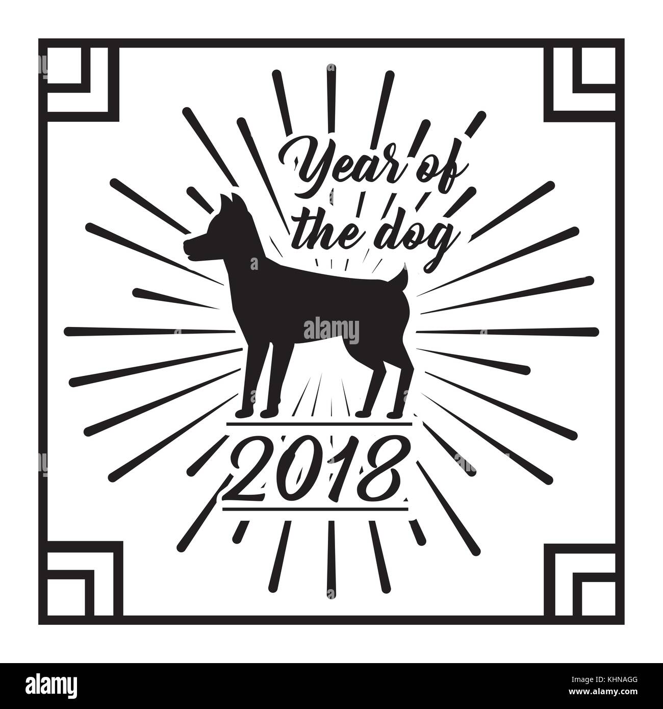year of the dog 2018 chinese zodiac celebration card Stock Vector Image & Art Alamy