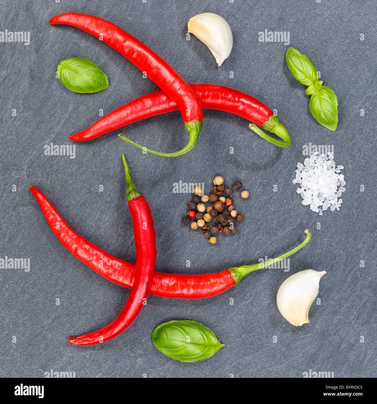 Red hot chili peppers chilli cooking ingredients square slate