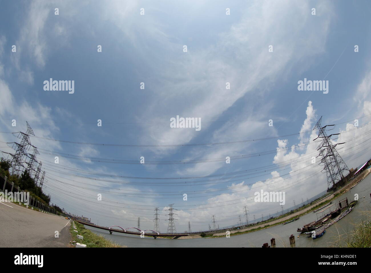 High voltage wire and tower Stock Photo - Alamy
