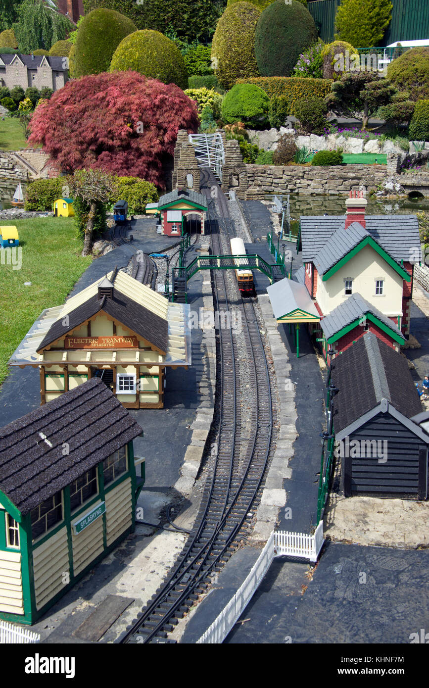 Railway station Bekonscot Model Village Beaconsfield Buckinghamshire England Stock Photo