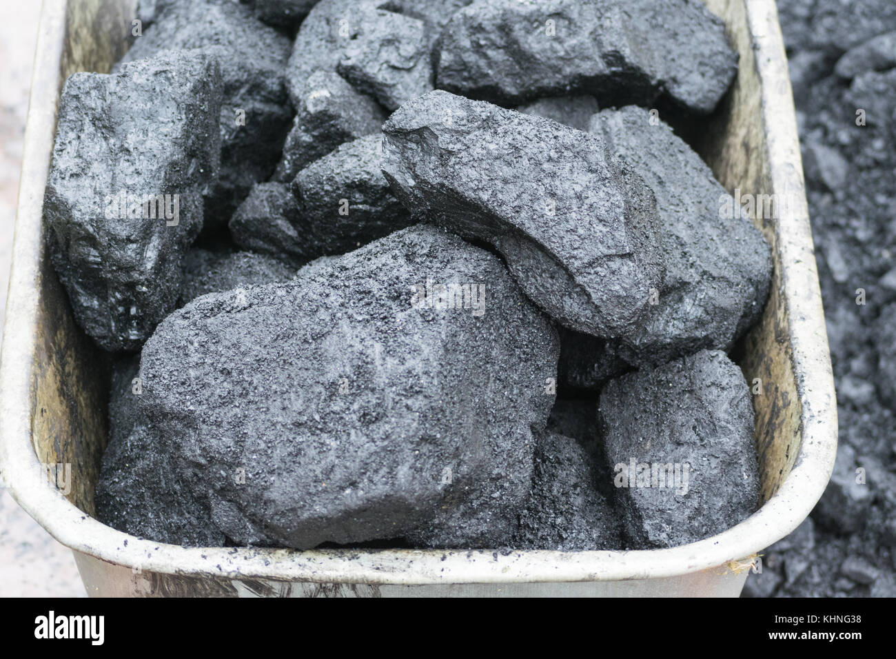 coal for heating the house Stock Photo Alamy