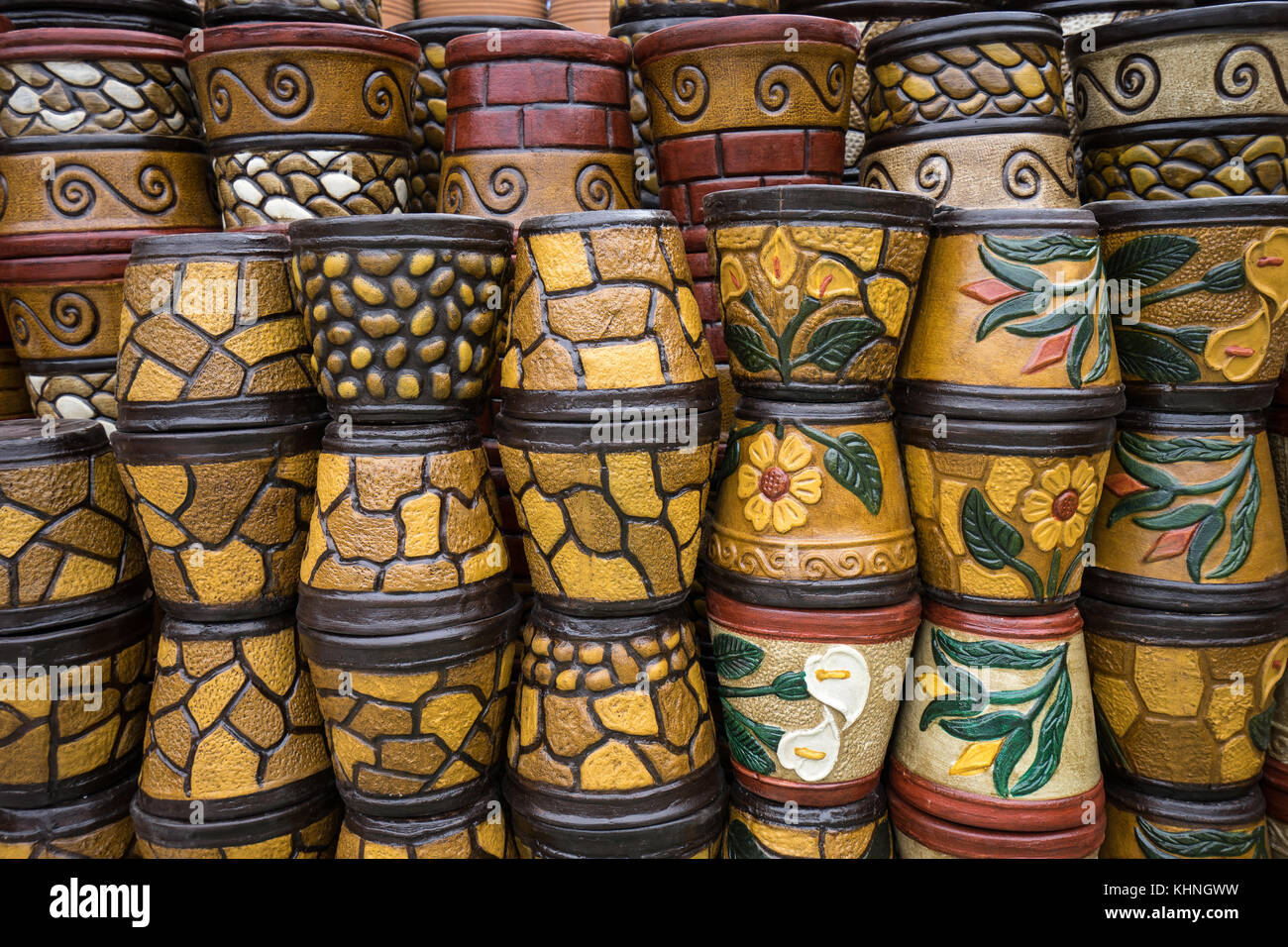 clay pottery in Mexico Stock Photo Alamy