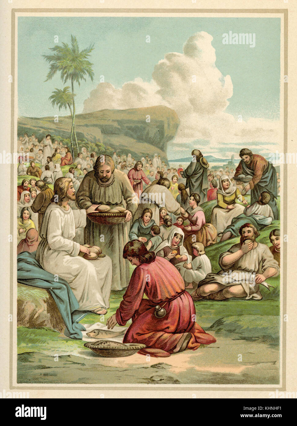 The Miraculous multiplication of bread (Die Wundersame Brotvermehrung) Stock Photo