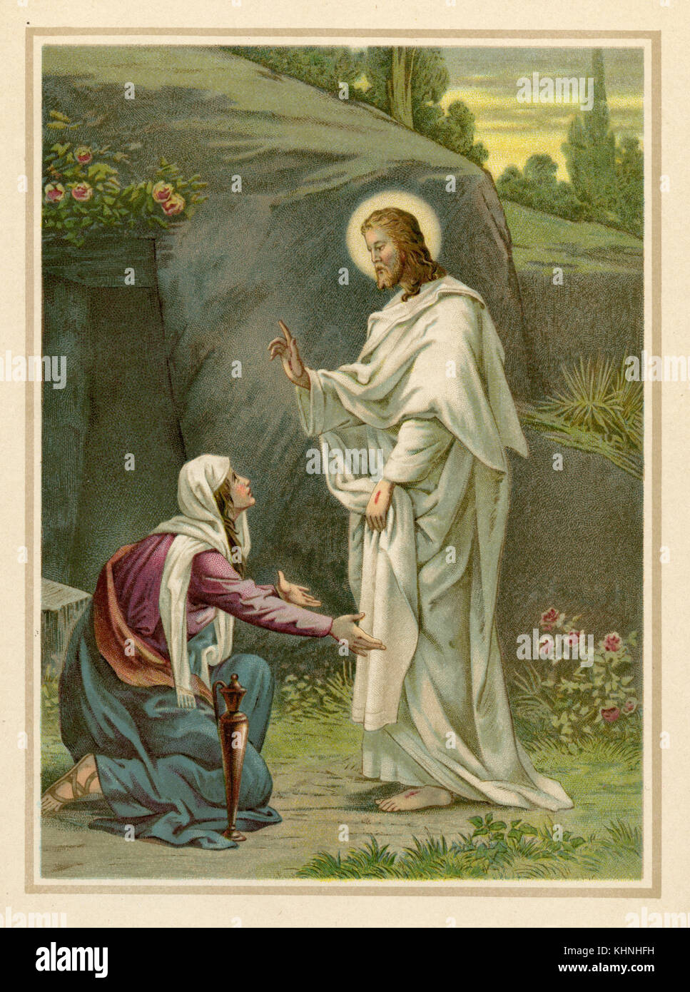 Christ rises from the dead and appears to his disciples (Christus ersteht vom Tode und erscheint seinen Jüngern) Stock Photo