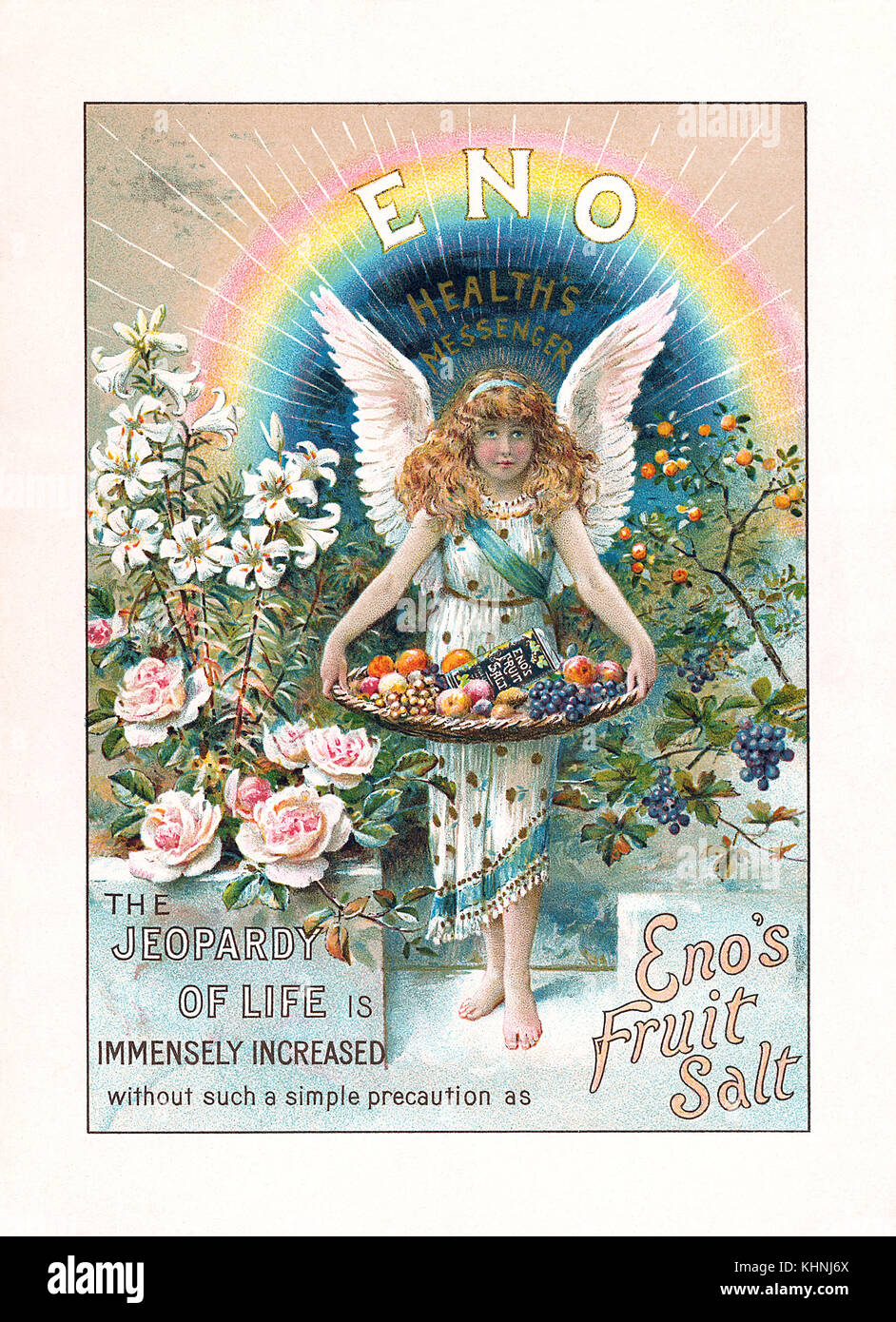 19th century advertisement for Eno's Fruit Salt. Stock Photo