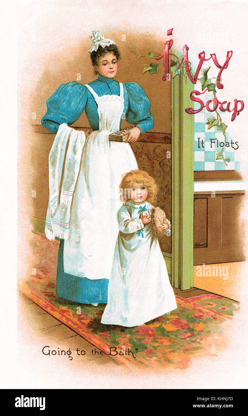 19th century magazine insert advertisement for Ivy Soap. Stock Photo