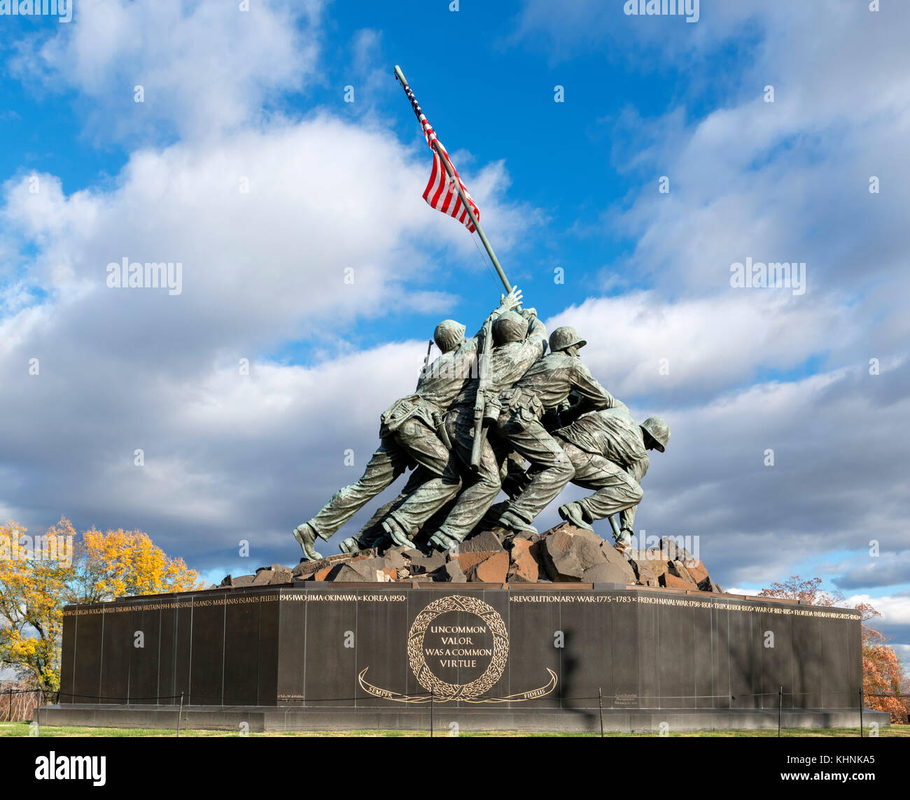 Iwo Jima Memorial, Washington DC. The United States Marine Corps War Memorial, near Rosslyn, Arlington County, Virginia, USA Stock Photo