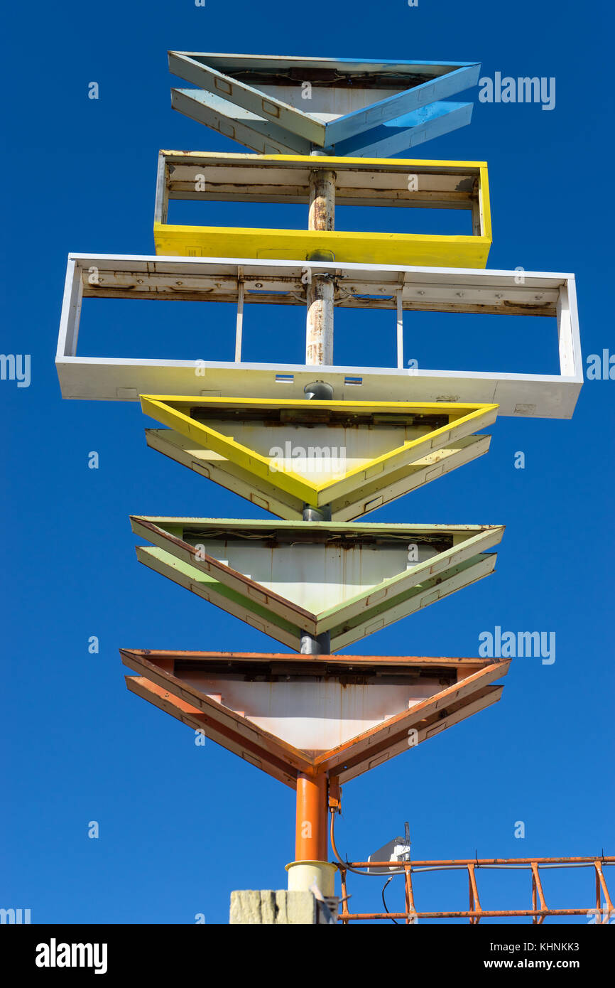 vintage sign along route sixty six Arizona Stock Photo Alamy