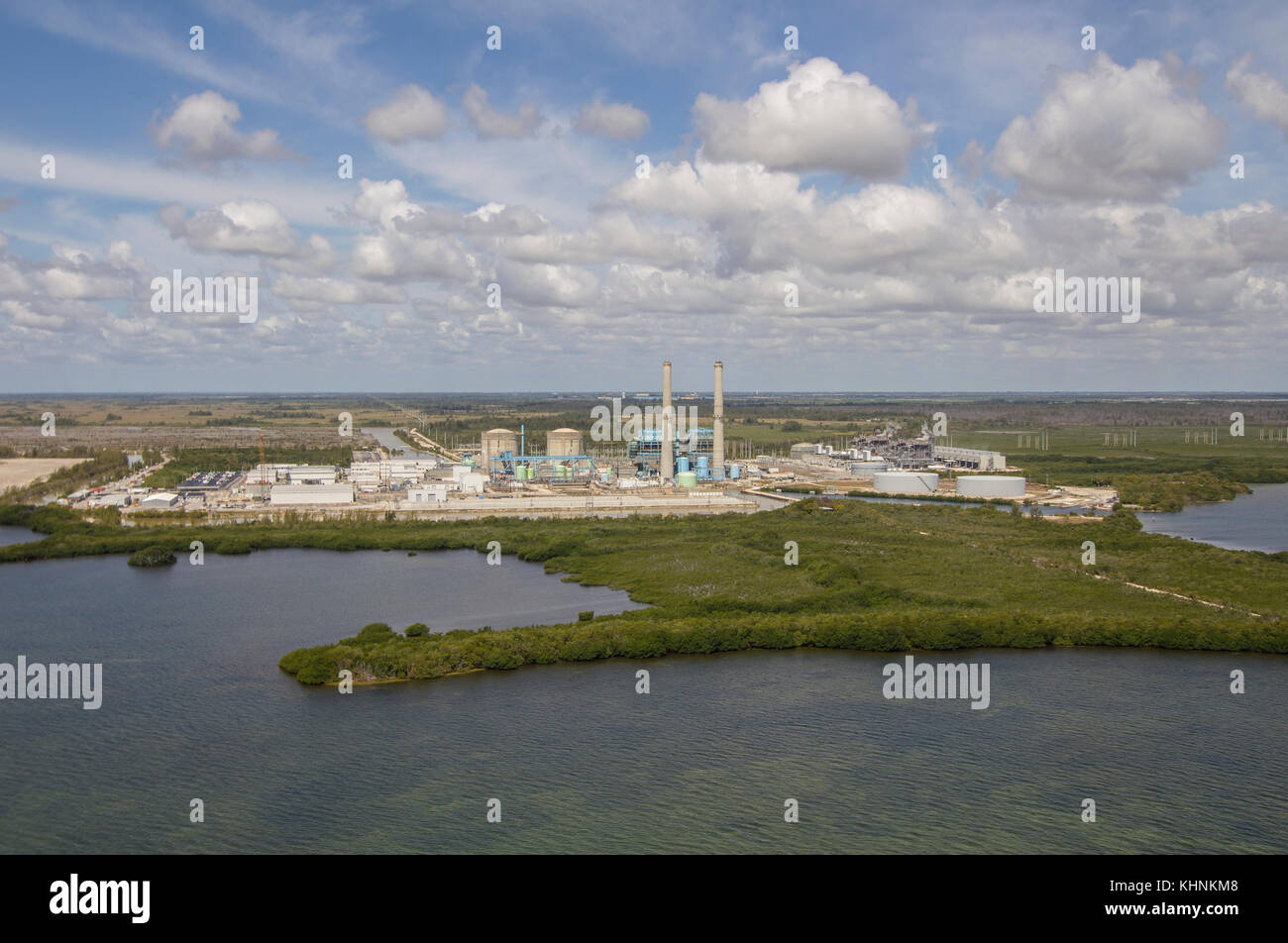 Turkey Point Nuclear Power plant, Biscayne Bay, Florida Stock Photo - Alamy