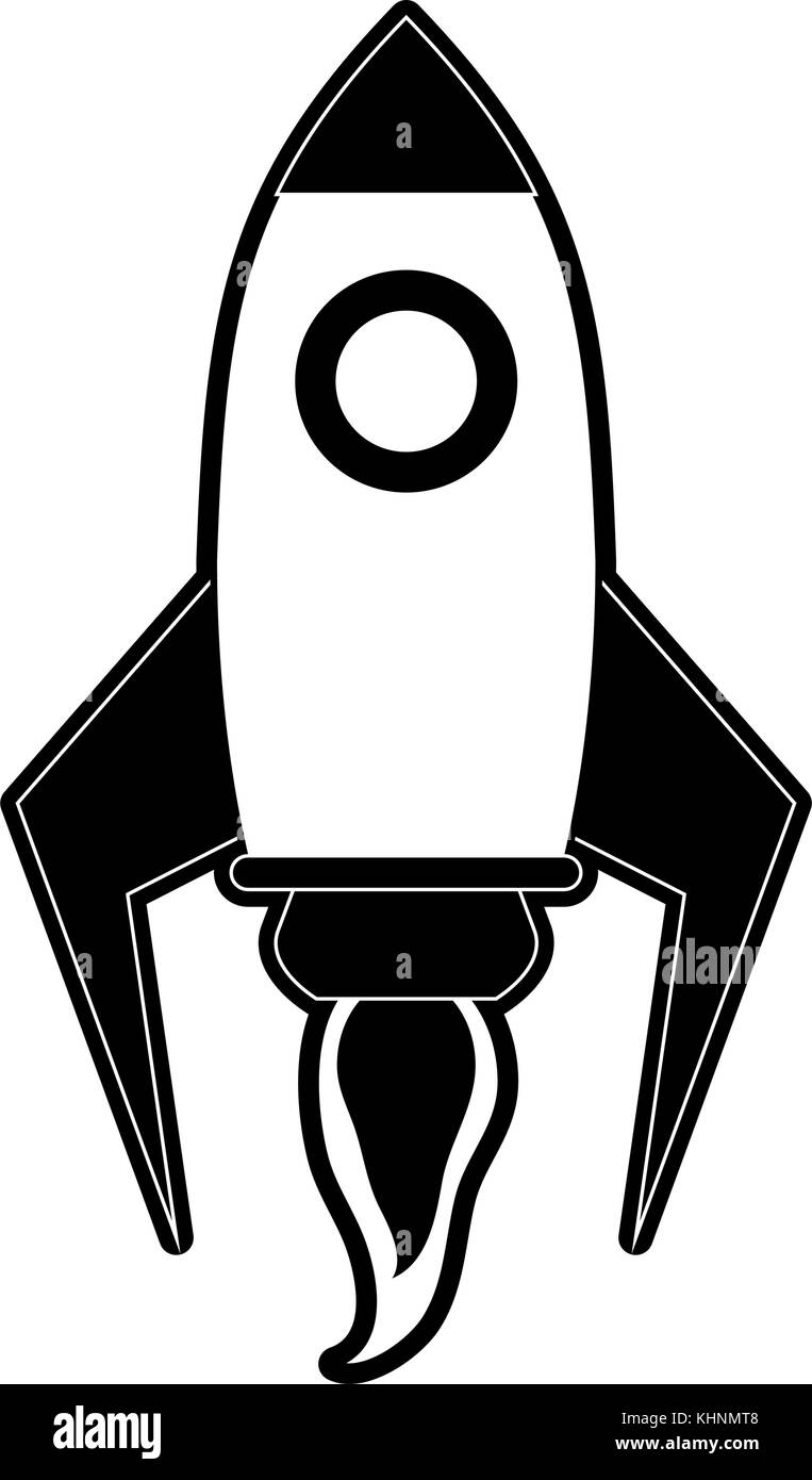 Spaceship rocket symbol Stock Vector