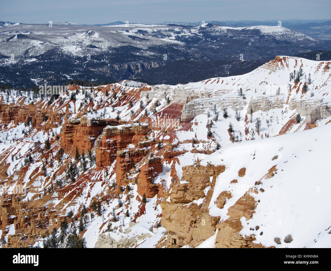 Hoodoos in winter, Cedar Breaks National Monument, Utah Stock Photo