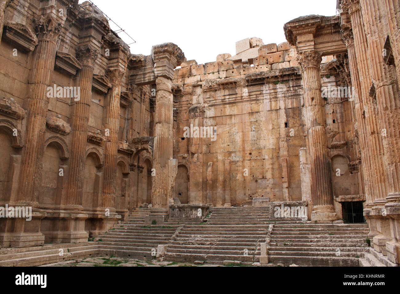 Inside marble Baahus temple in Baalbeck, Lebanon Stock Photo Alamy
