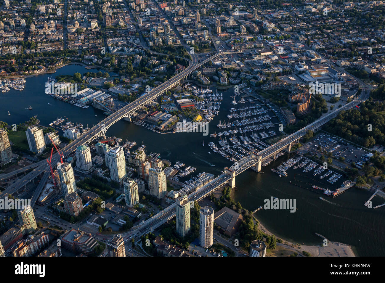Aerial view false creek cambie hi-res stock photography and images - Alamy