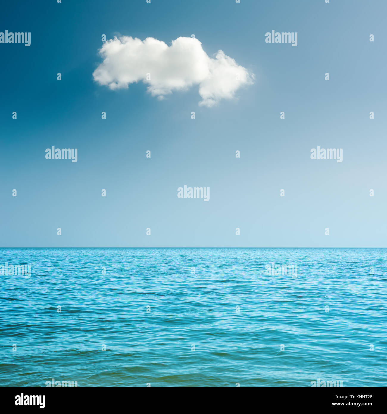 blue sea and white clouds on sky Stock Photo - Alamy
