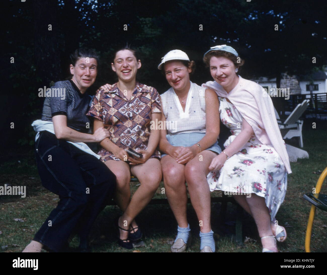 A family group in the 1950's.  Photograph by Tony Henshaw Stock Photo