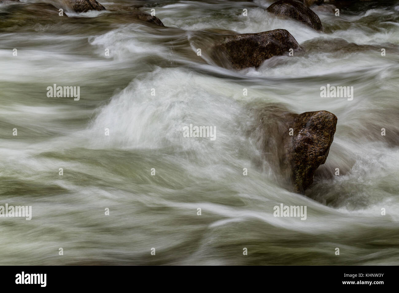 River flowing around the smooth rocks. Taken in Shannon Falls, Squamish ...