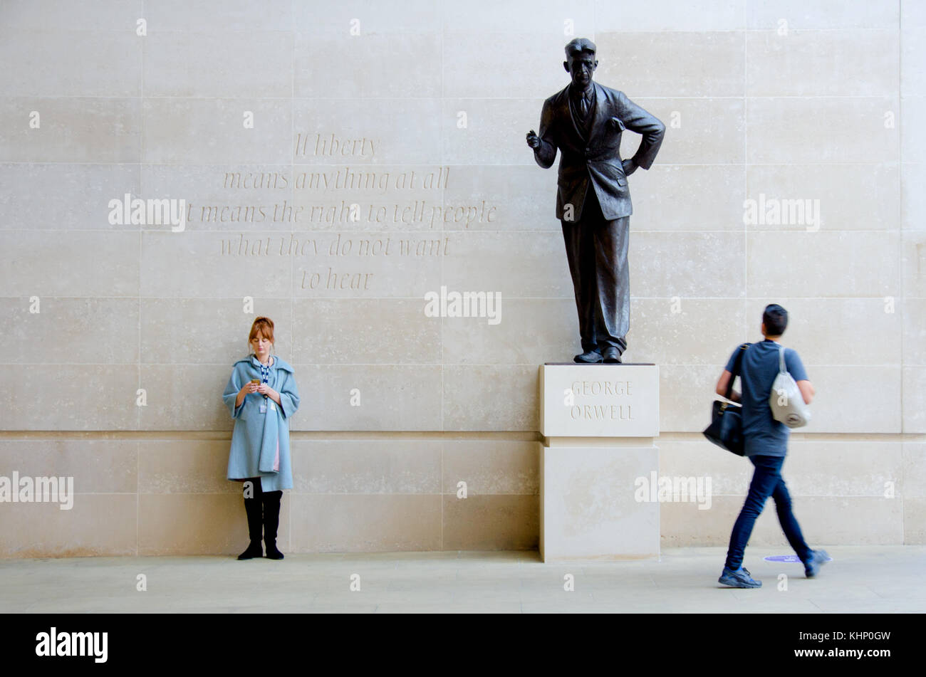 Orwell statue broadcasting house hires stock photography and images Alamy