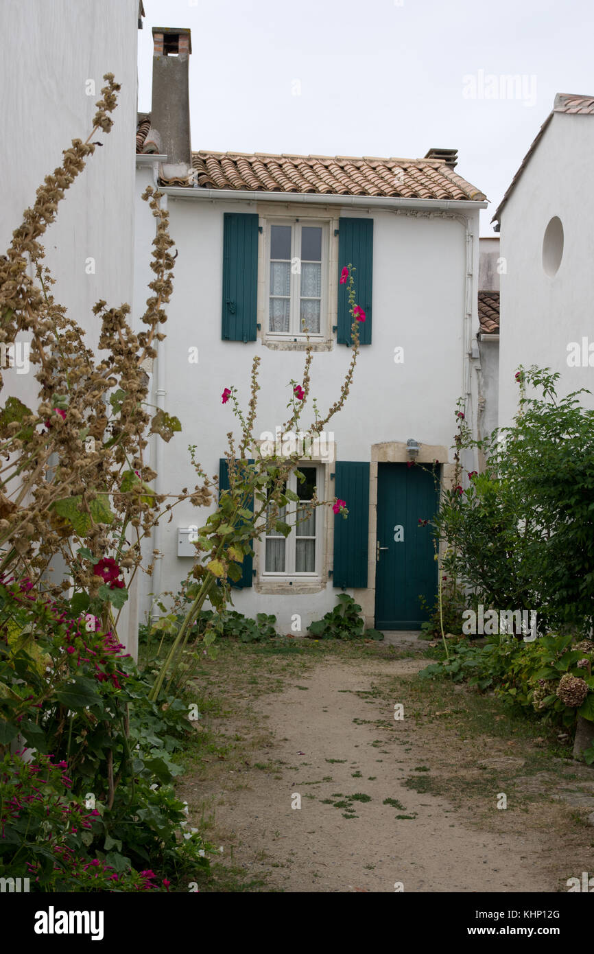 Cottage in La-Courade-sur-Re Stock Photo