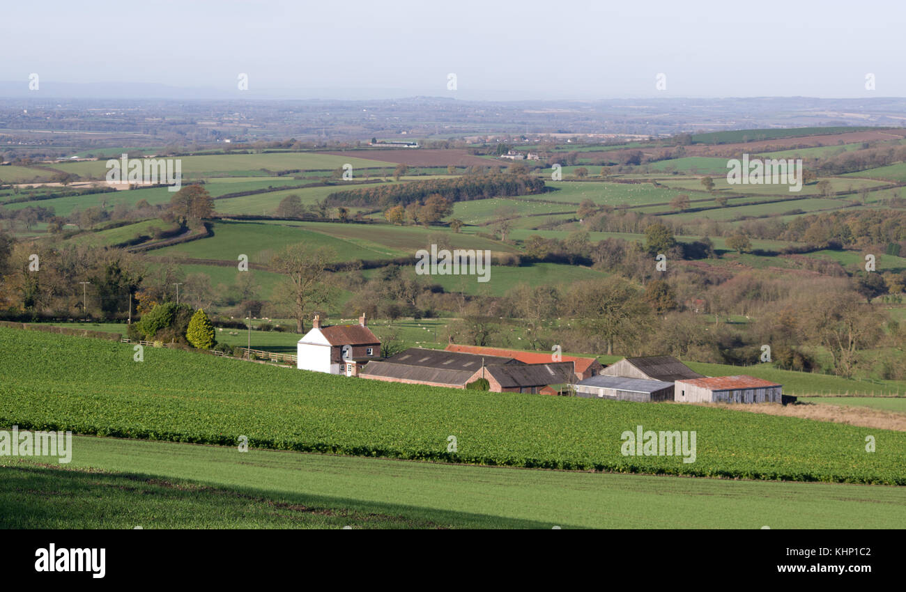 The Vale of York from the Yorkshire Wolds Stock Photo