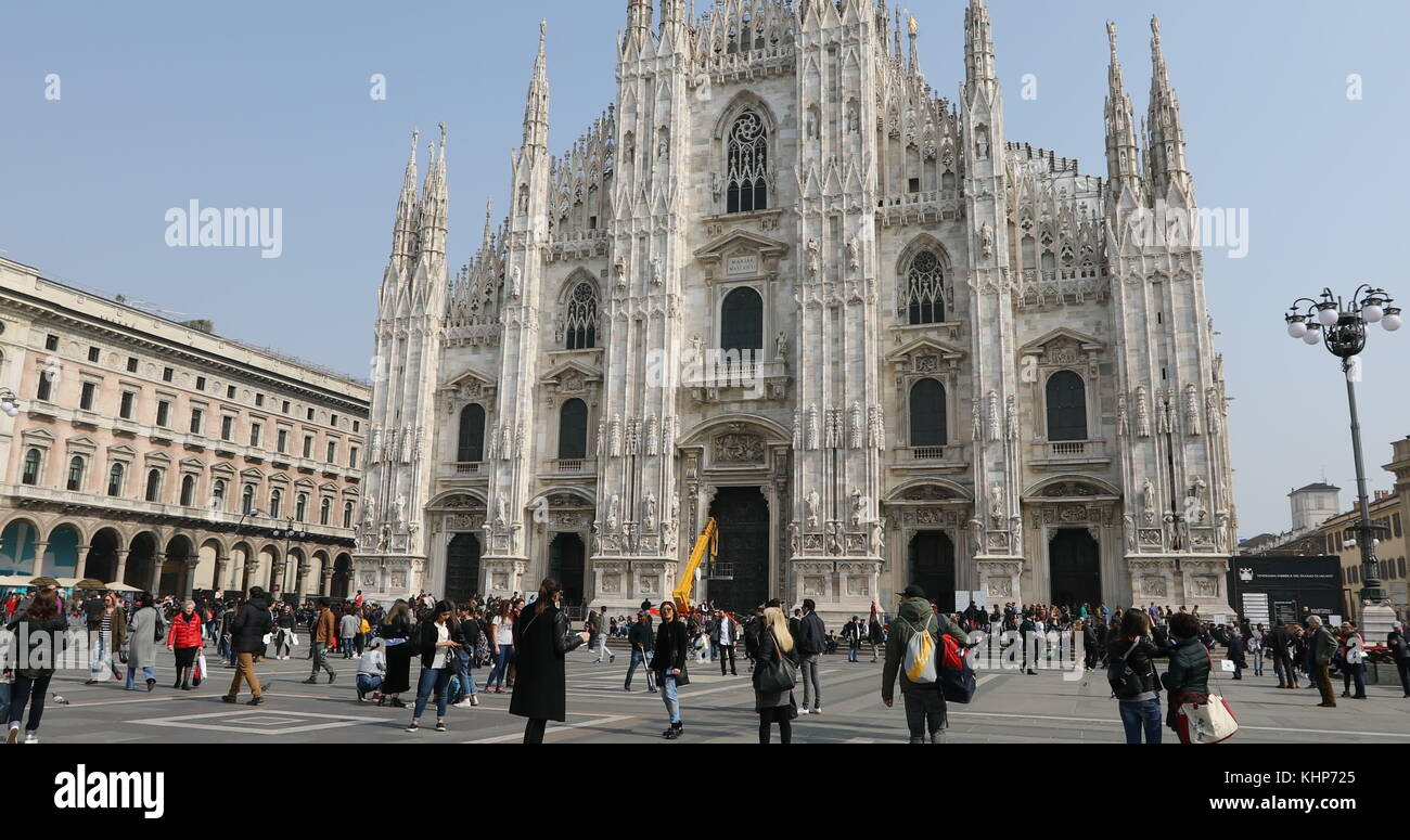 facade Milan Dome Stock Photo Alamy