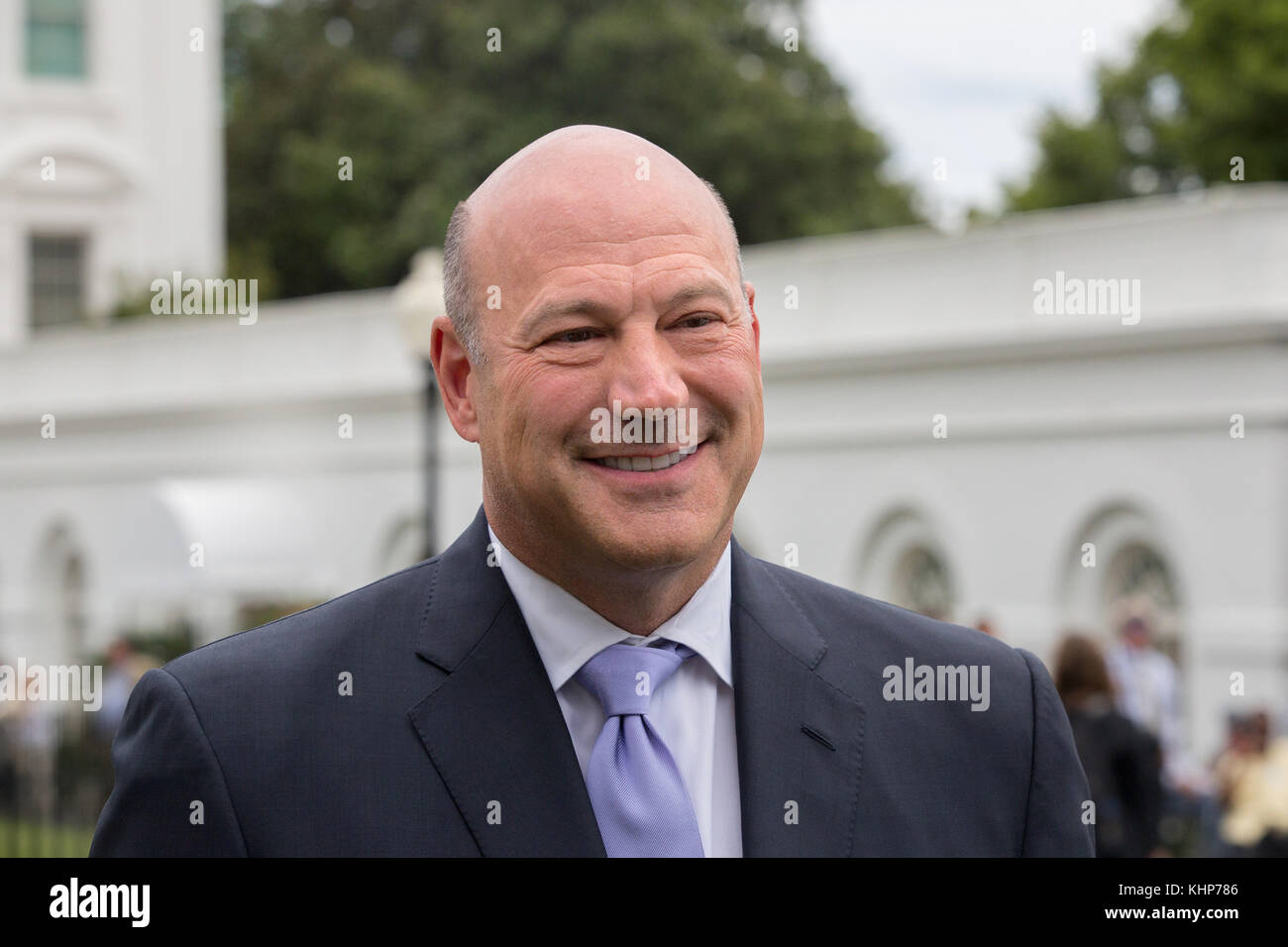 Director of the National Economic Council Gary Cohn speaks to the media outside the West Wing of the White House July 25, 2017 in Washington, D.C. Stock Photo