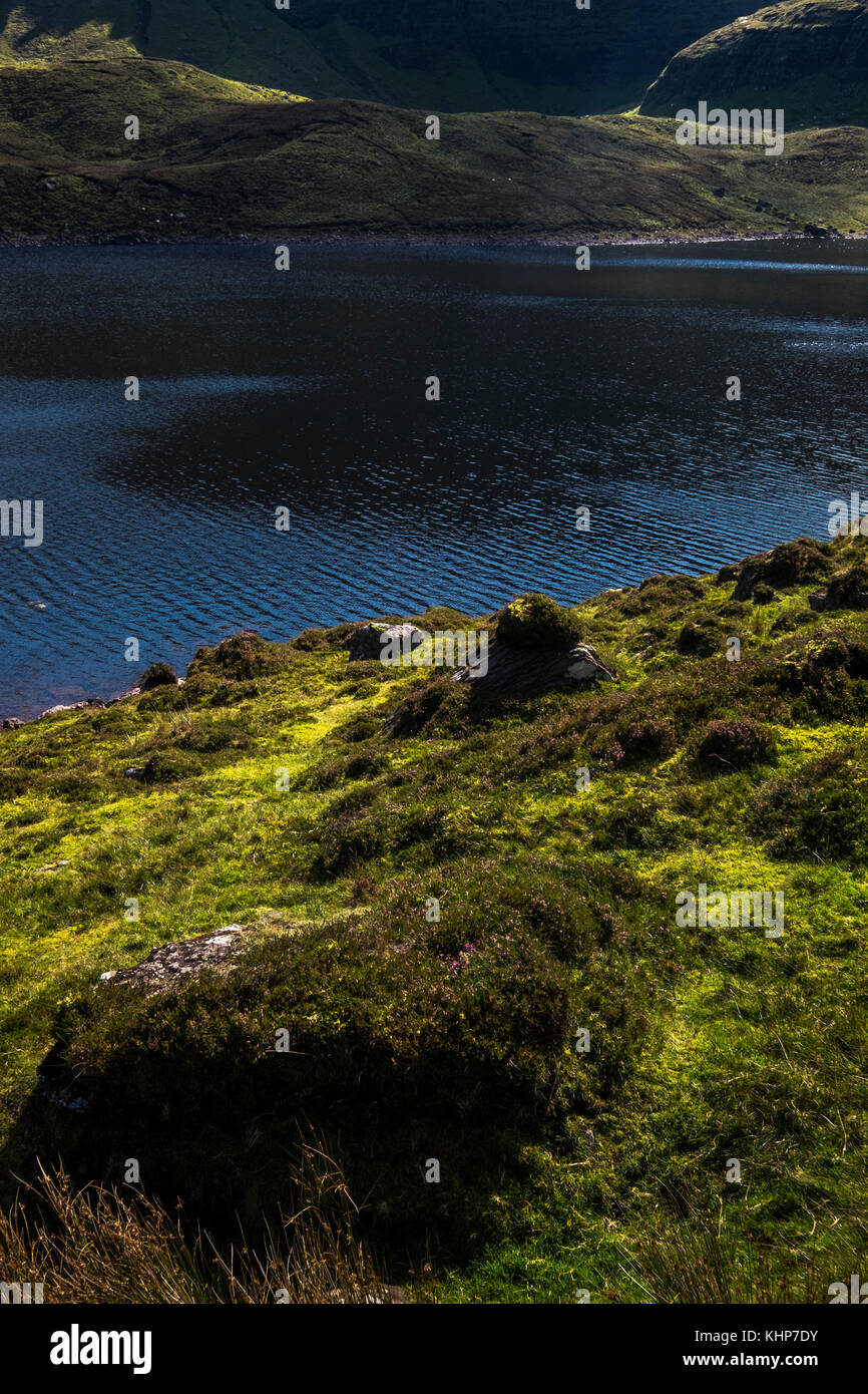 Lake Muskry a corrie lake formed by glacial erosion in the Glen of Aherlow, Galtee mountains, Tipperary, Ireland Stock Photo